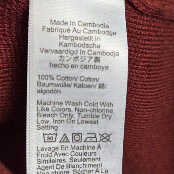 J Crew Size Medium Rust Red Slouchy Cardigan 2 Button Closure Pockets Collar NWT - Picture 11 of 13